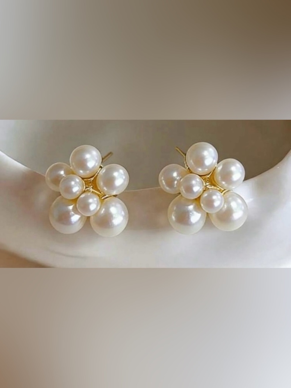 Pearl Cluster Earrings